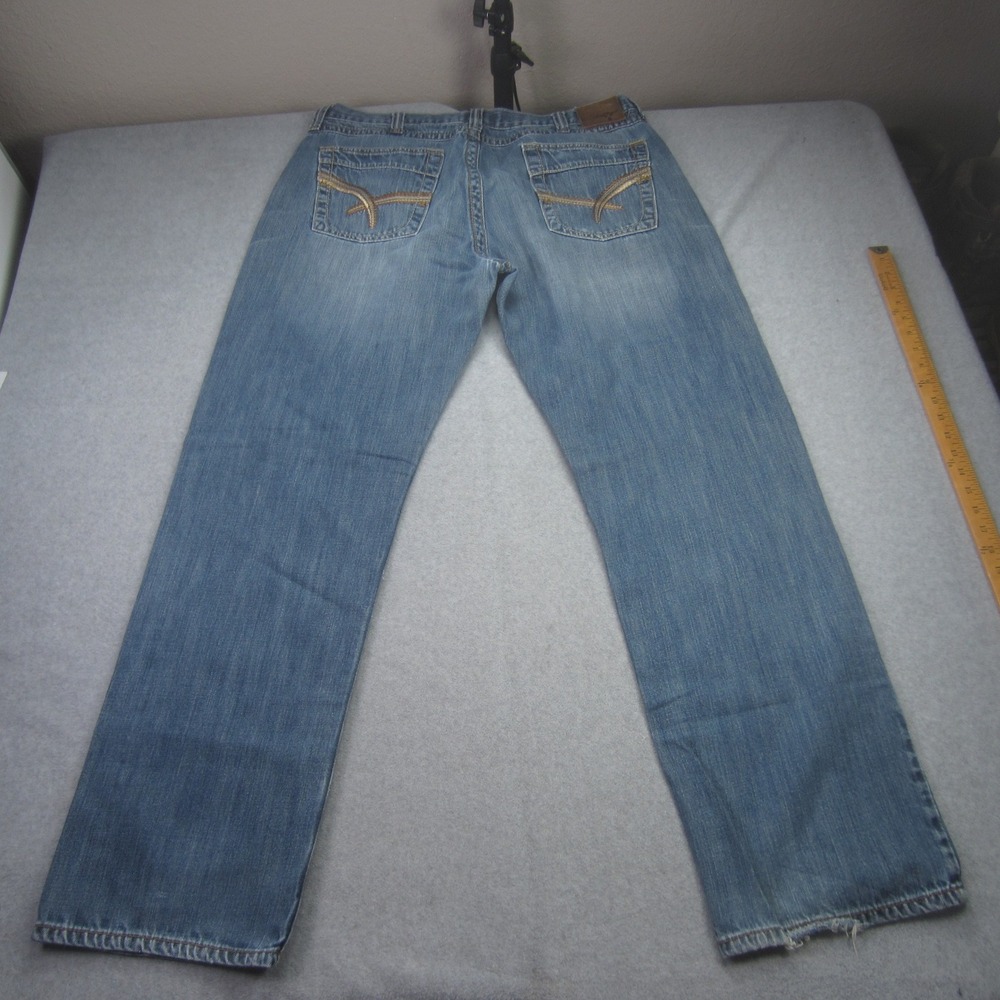 Wrangler 20X Jeans mens 38x36 Blue Straight Leg Medium Wash Western‎ Distressed - Picture 2 of 14